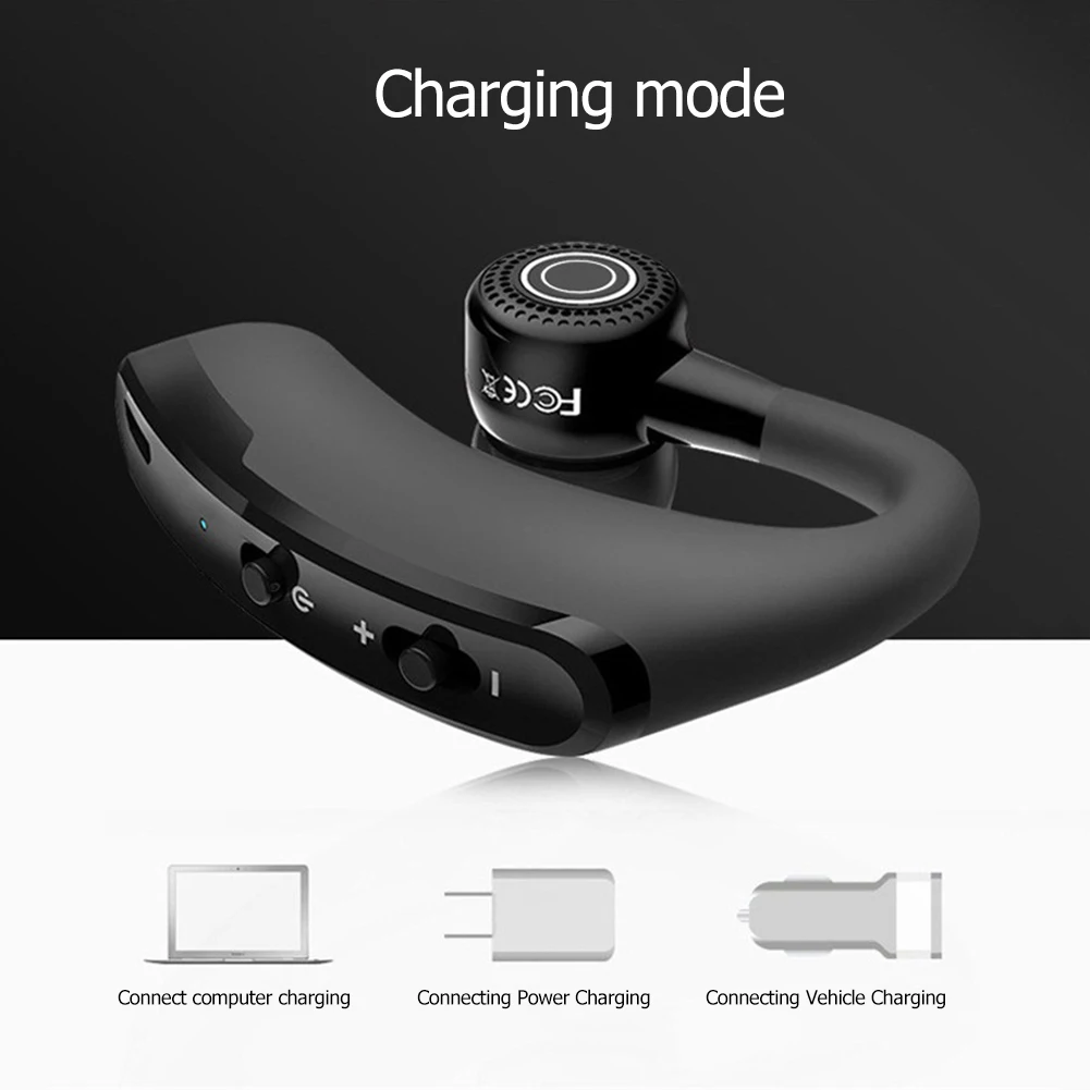V9 Low-power Stereo Business Bluetooth Smart Super Bass Handsfree Mic Earphones - view 4