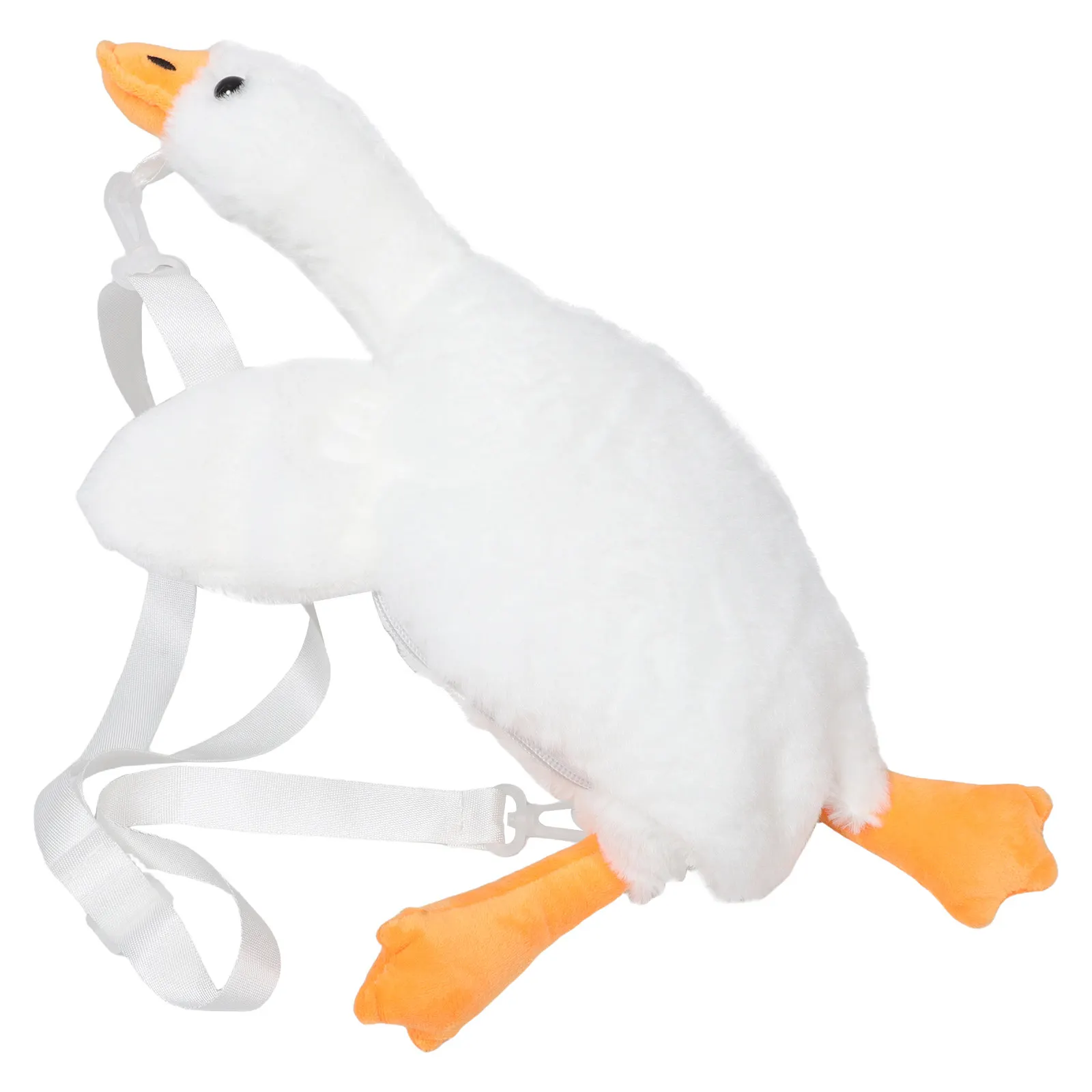 

Cute White Goose Cartoon Crossbody Bag Soft Shoulder Purse for Girls Women Kawaii Fashion Casual Accessory Cute Shoulder Purse