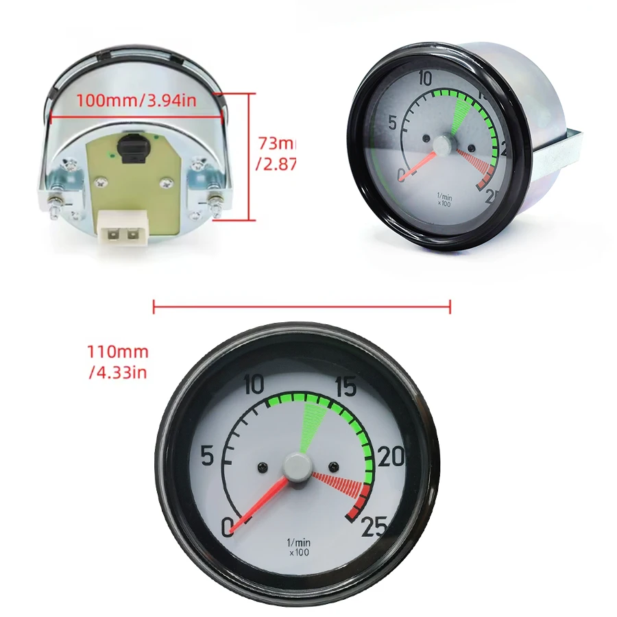24V 100MM Heavy truck gauge Digitalc for Mercedes Truck Auto Parts Instrument Cluster Gauge 0015429716 High quality   0-25
