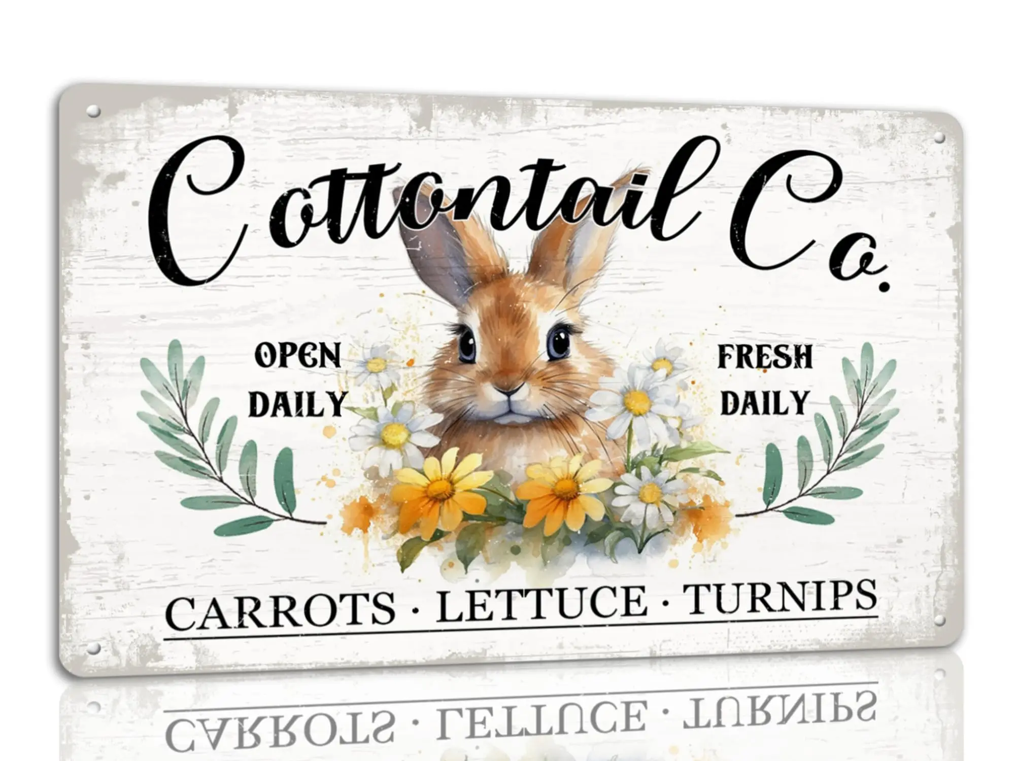 Cottontail Co Tin Sign Easter Vintage Metal Signs Funny Rabbit Decor Signs Spring Egg Bouquet Chick Wall Art Decor For Home sign