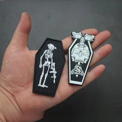 Luminous Skull Emblem Projektmonark PVC Morale Badge CLEARED.HOT Hook&Loop Armband Tactical Patches Helmet Sticker