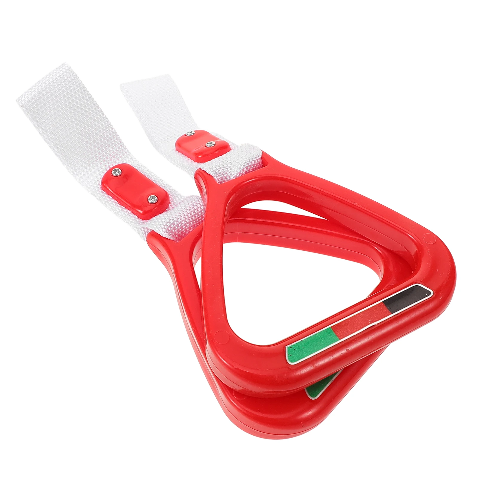 

2 Pcs Red Handle Ring for Bus Car Subway Durable PVC Assist Handles Passenger Safety Travel Car Interior Items
