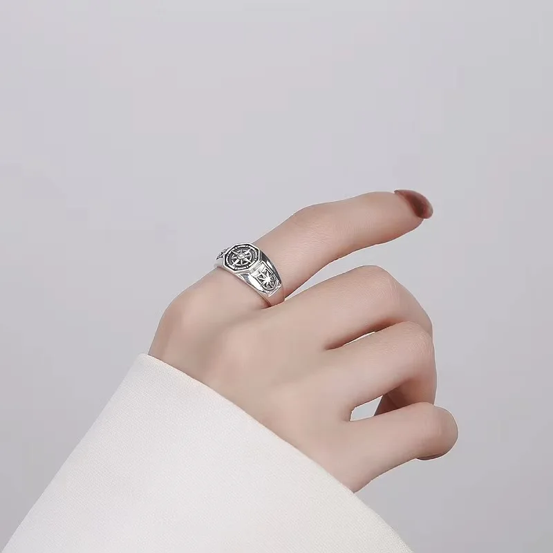 Neuer 925 Sterling Silber Ring Hip-Hop Vintage für Damen Hochzeitsschmuck Verlobungs-Charm Mode Hochwertige Party-Geschenke Ring – Detail 5
