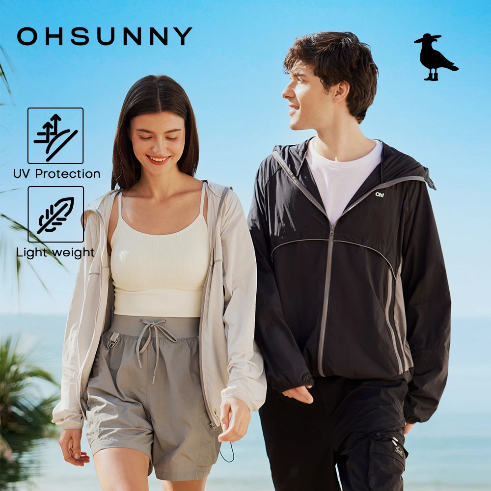 

OhSunny Airy Jackets for Women Men Outdoor Cycling Jacket Lightweight Outerwear Breathable Sun Protection Running Windbreaker
