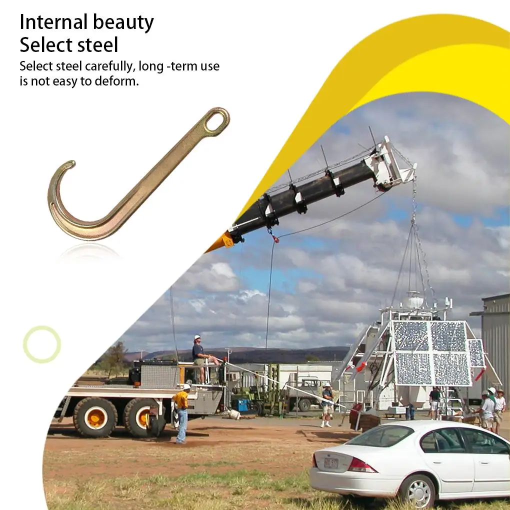 Universal Alloy Steel Tow Truck Hook Long Handle Wrecker J Shaped Hooks Automotive Automobile Modified Spare Parts