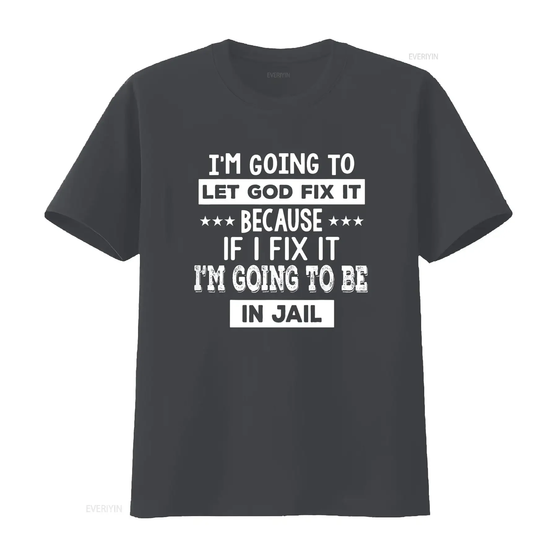 سأذهب إلى دع الله إصلاحه لأن إذا كان تي شيرت فريد ورائع للنساء قطع علوية صيفية مع شخصية عتيقة مغسولة