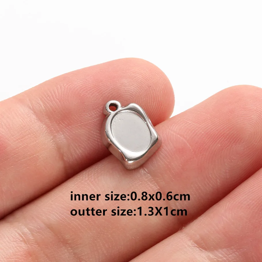 Personalisierbare Cabochon-Basisschablonen aus 304 Edelstahl mit Flügel-Engel-Anhängern für die Schmuckherstellung, handgefertigte Taschen- und Schlüsselanhänger – Detail 7