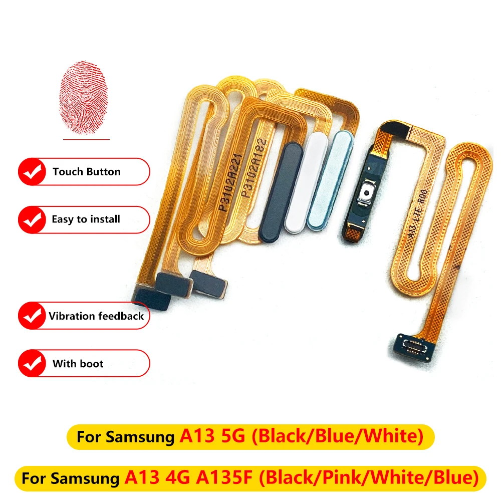 

Fingerprint Scanner Flex For Samsung A13 4G 5G A135F A136F Home Button Menu Return Key Sensor Flex Cable Ribbon Replacement