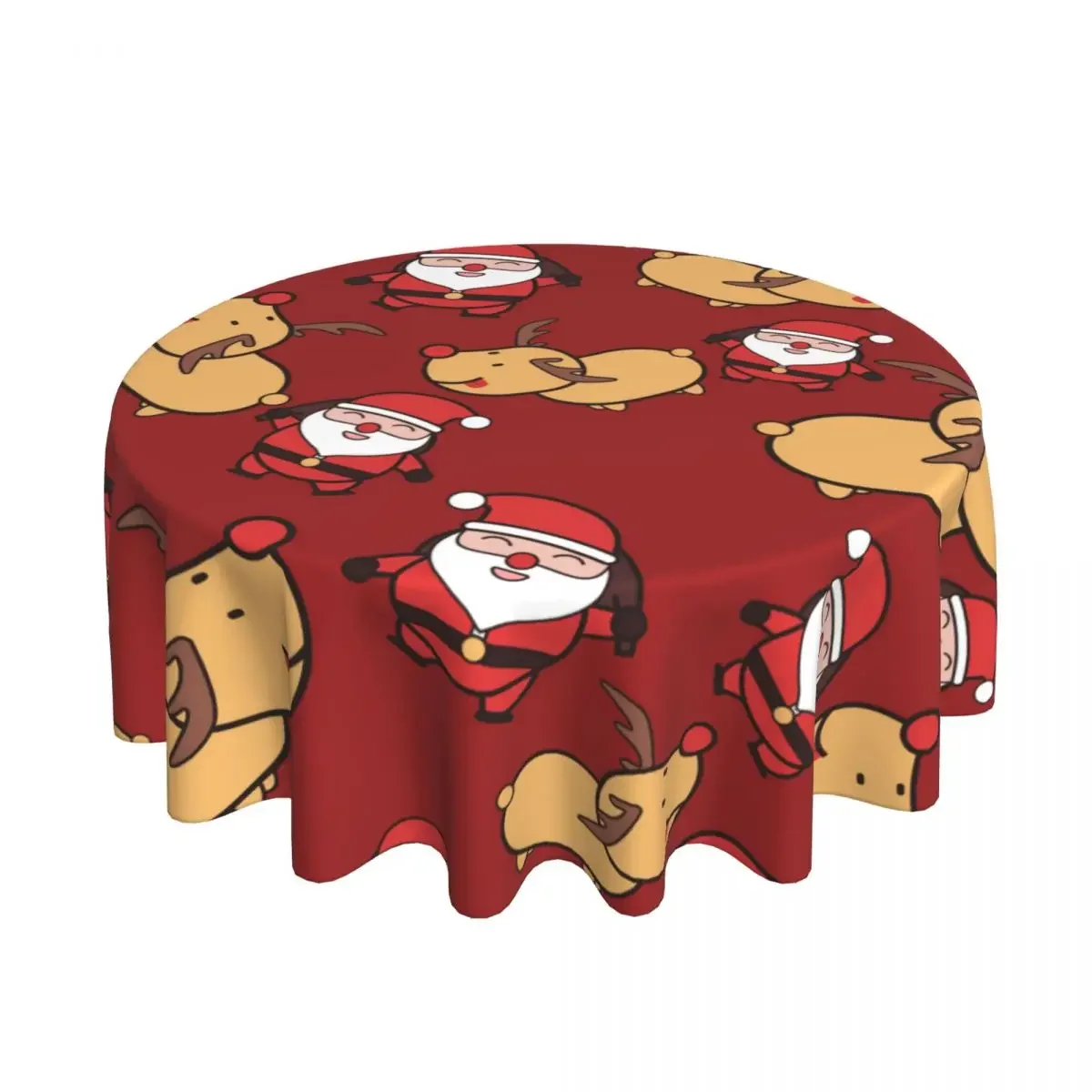 DIY Custom Circular Decorative Long Tablecloth With 60 Inch Bright Color And Anti Oil Stains Suitable For Restaurant Kitchens