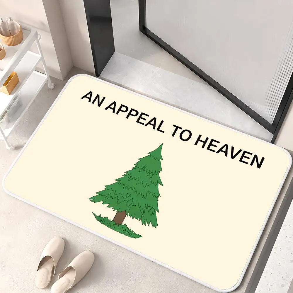 Appeal To Heaven Tree Floor Mat Flannel Rug Soft Non Slip Door Mat For Bathroom Bedroom Kitchen Living Room Home Decor