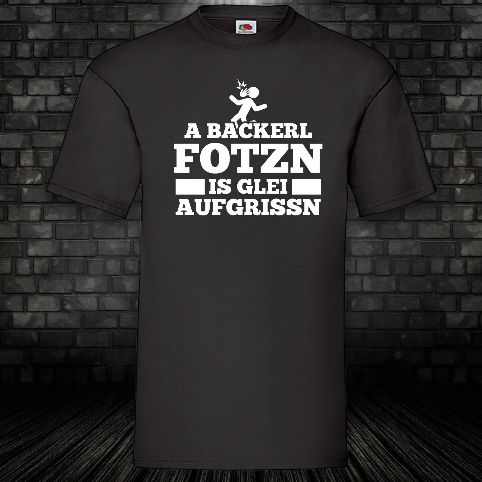 A Backerl Fotzn Shirt Cult T-Shirt Gift Bavaria Funshirt Bayer 100% BW S-5XL