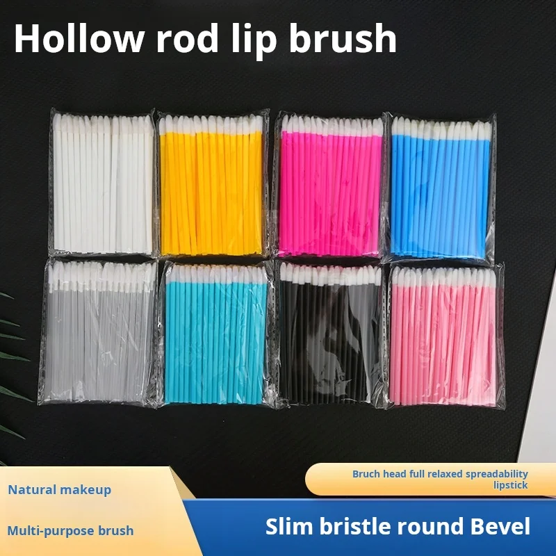 

【0.01】One-time hollow rod lip brush, portable mini plush makeup brush, gel brush, eye shadow brush, lip gloss brush