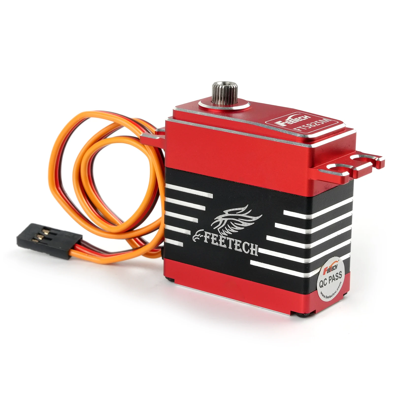 FT5825M 25KG Digital Servo 180 Degree 7.4V High Torque Steel Gear Metal Case Waterproof Servo for 1/8 RC Crawler Buggy Truck