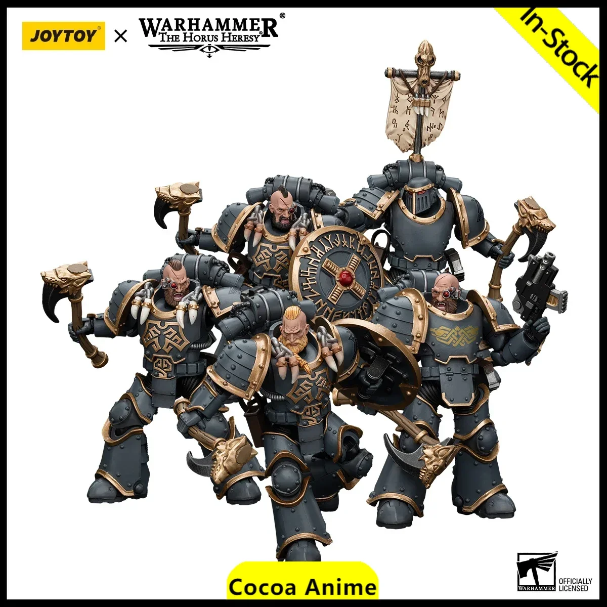 

[IN STOCK]JOYTOY Warhammer "The Horus Heresy" 1/18 Space Wolves Grey Slayer Pack5PCS Action Figure Model Toy Gift