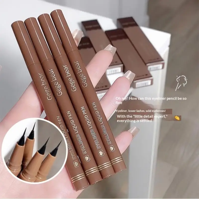 Gege beer vloeibare eyeliner pen waterdicht blijvend liggend zijderups eyeliner potlood veegvast snel en soepel drogen ogen make-up