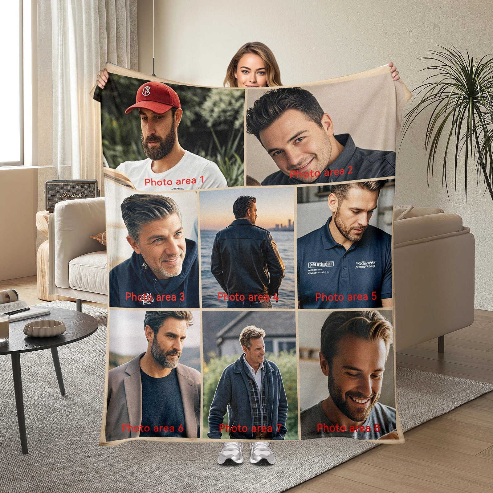 

Customizable With 8 Photos Cozy Blanket For Parents Add Precious Photos Bring Endless Warmth