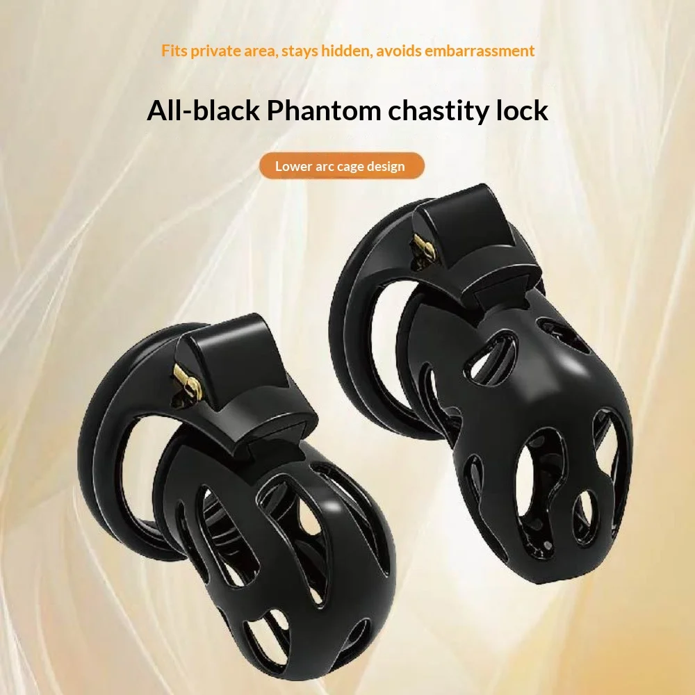 Male Penis Lock Chastity Cage Replace Rings Resin Testicle Lock Adjustable Breathable Cock Cage BDSM Sex Toy for Couples Men