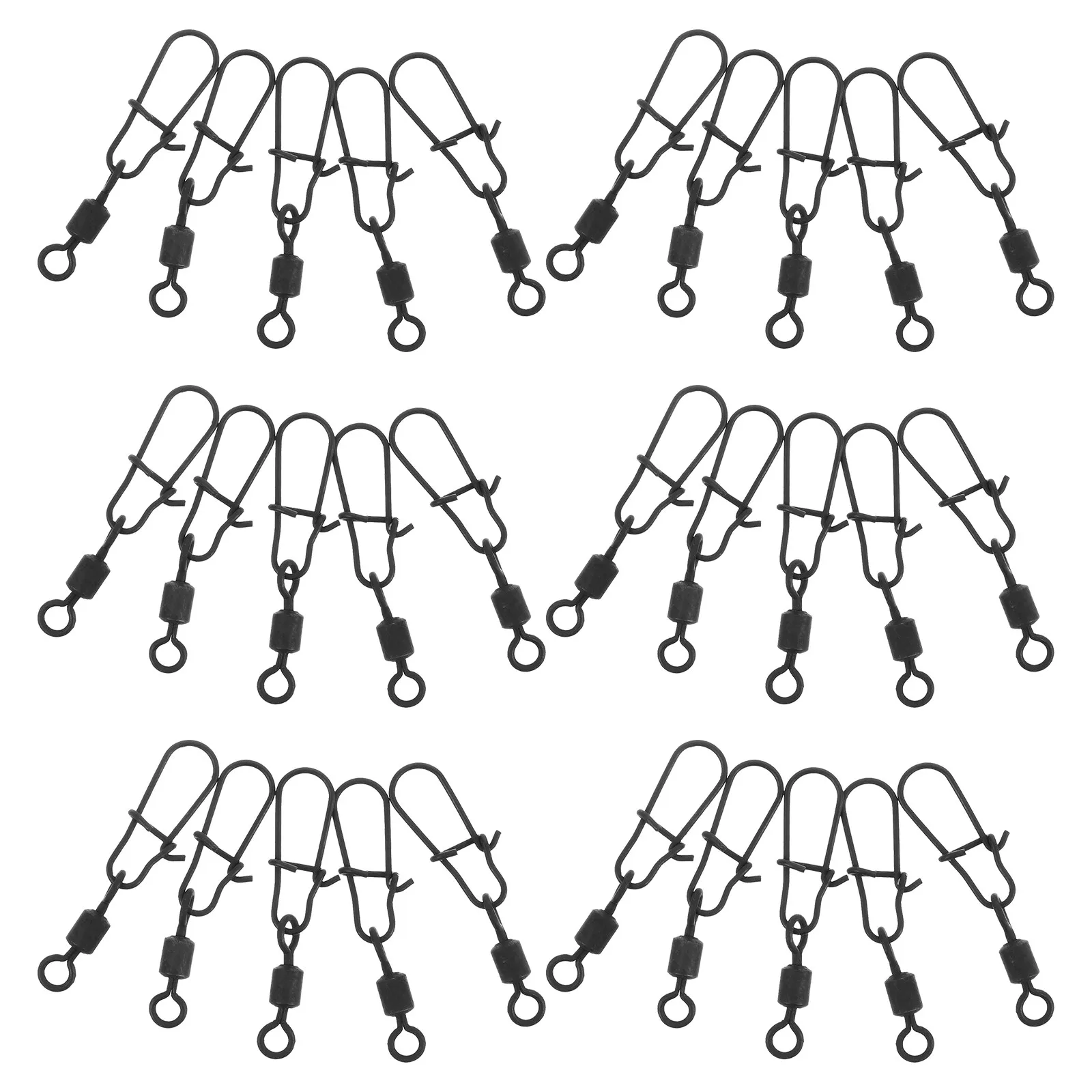 

40pcs Alloy Snap Swivels Fishing Tackle Leader Line Connector For Freshwater Saltwater Lure Hook Quick Connect Bait Link High