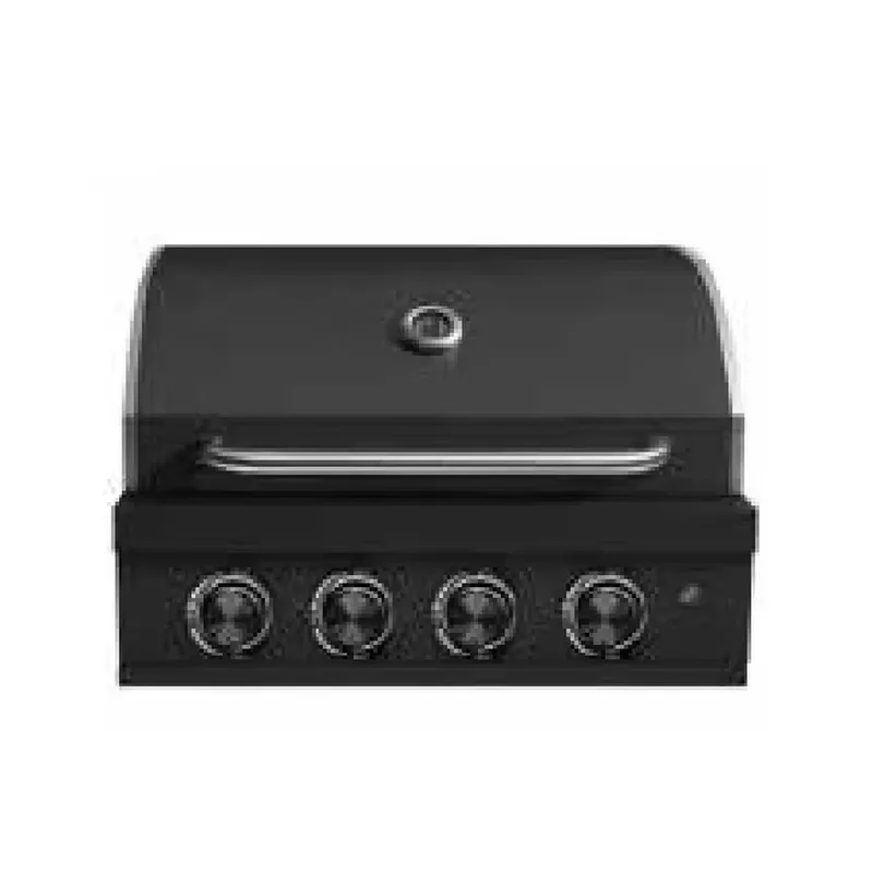 4 Burner Built in Gas Grill Food Grade 304 Stainless Steel with Dome Cover for Outdoor Patio Garden BBQ Cooking Station