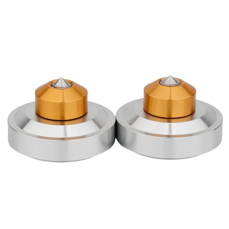 

Excellent-Aluminum Isolation Spike Feet Stand Damper Pad For Hifi Audio AMP Cabinet Speaker Turntable Record