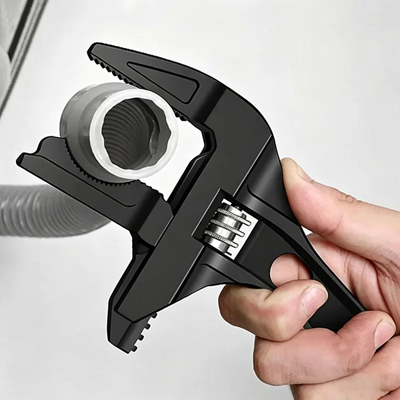 Multifunctional Bathroom Wrench High Carbon Steel Short Handle Wrench Large Opening Faucet Sink Water Heating Installation Tool image 2