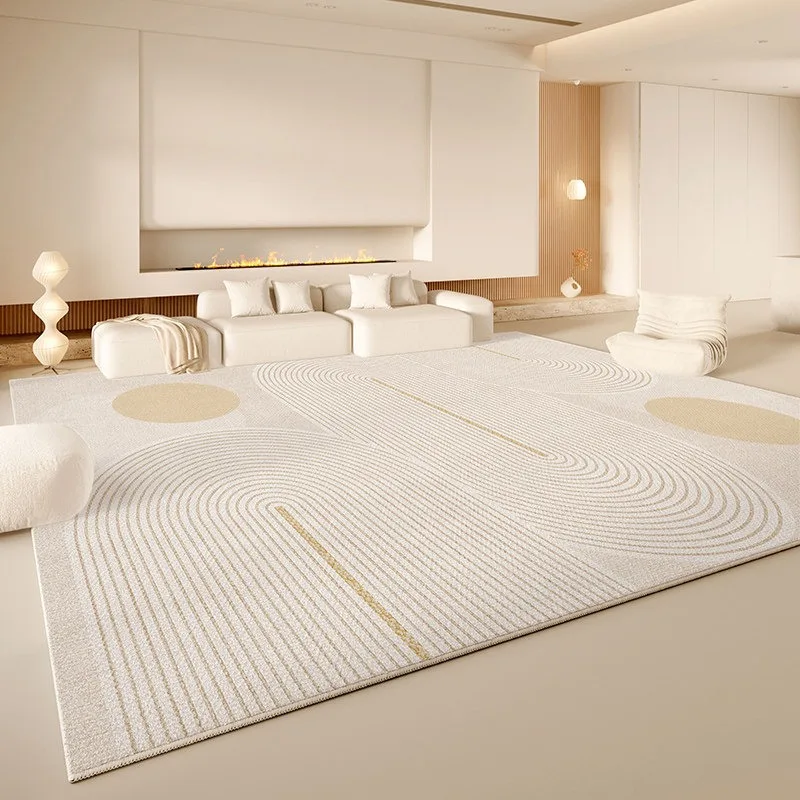 Modern high-end living room carpet, cream wind imitation cashmere floor mat, coffee table sofa, dirt-resistant and easy to take