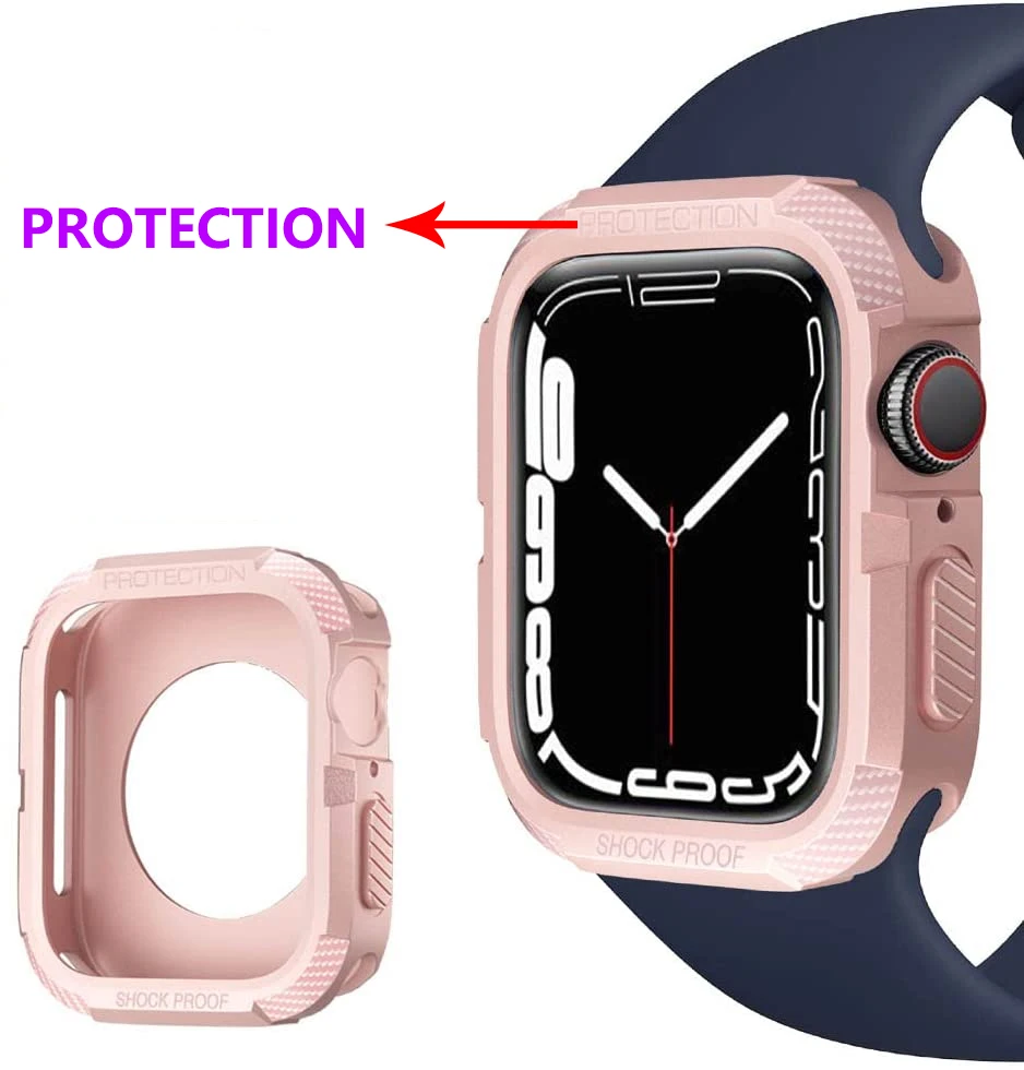 Case for Apple Watch series 7 6 SE 5 4 45mm 41mm iwatch 44mm 41mm 40mm Rugged Armor Protective Designer Apple Watch Accessories