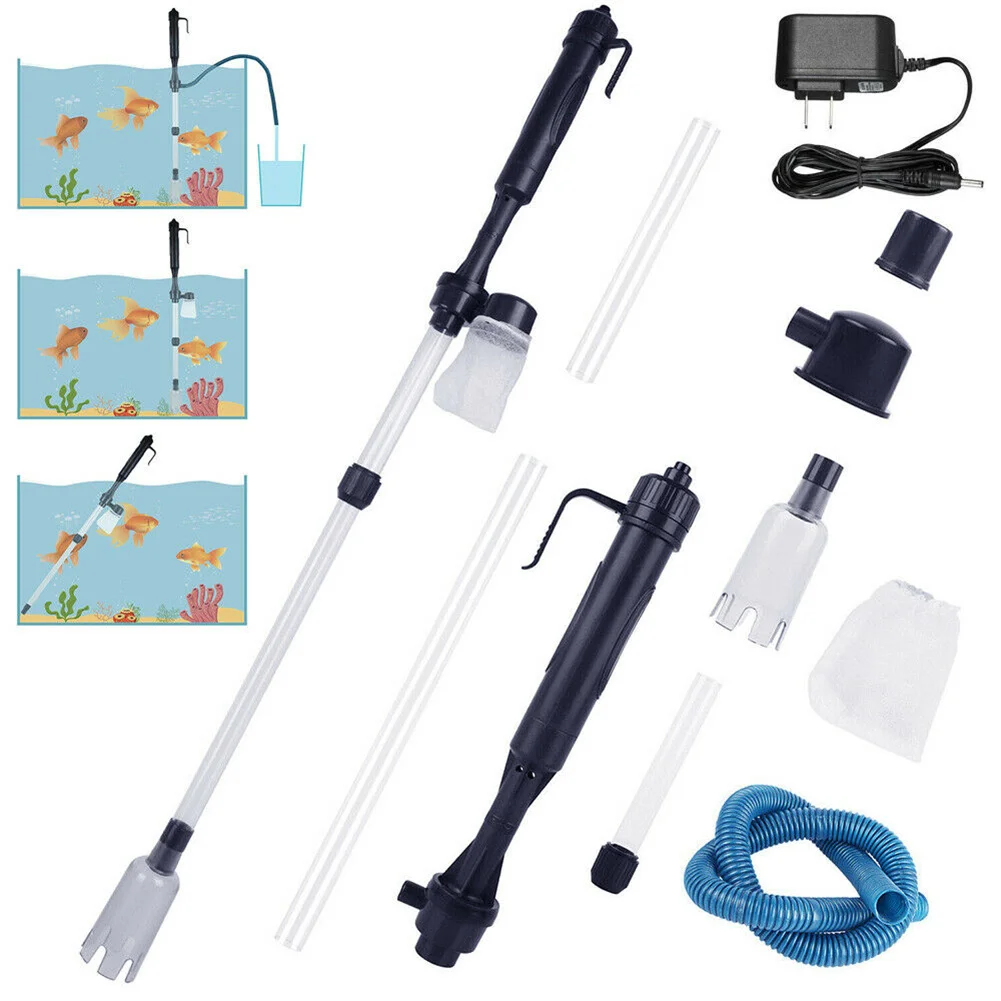 Electric Aquarium Gravel Cleaner Automatic Fish Tank Cleaning Tools Gravel Vacuum Cleaner for Aquarium Fish Tank Water Changer