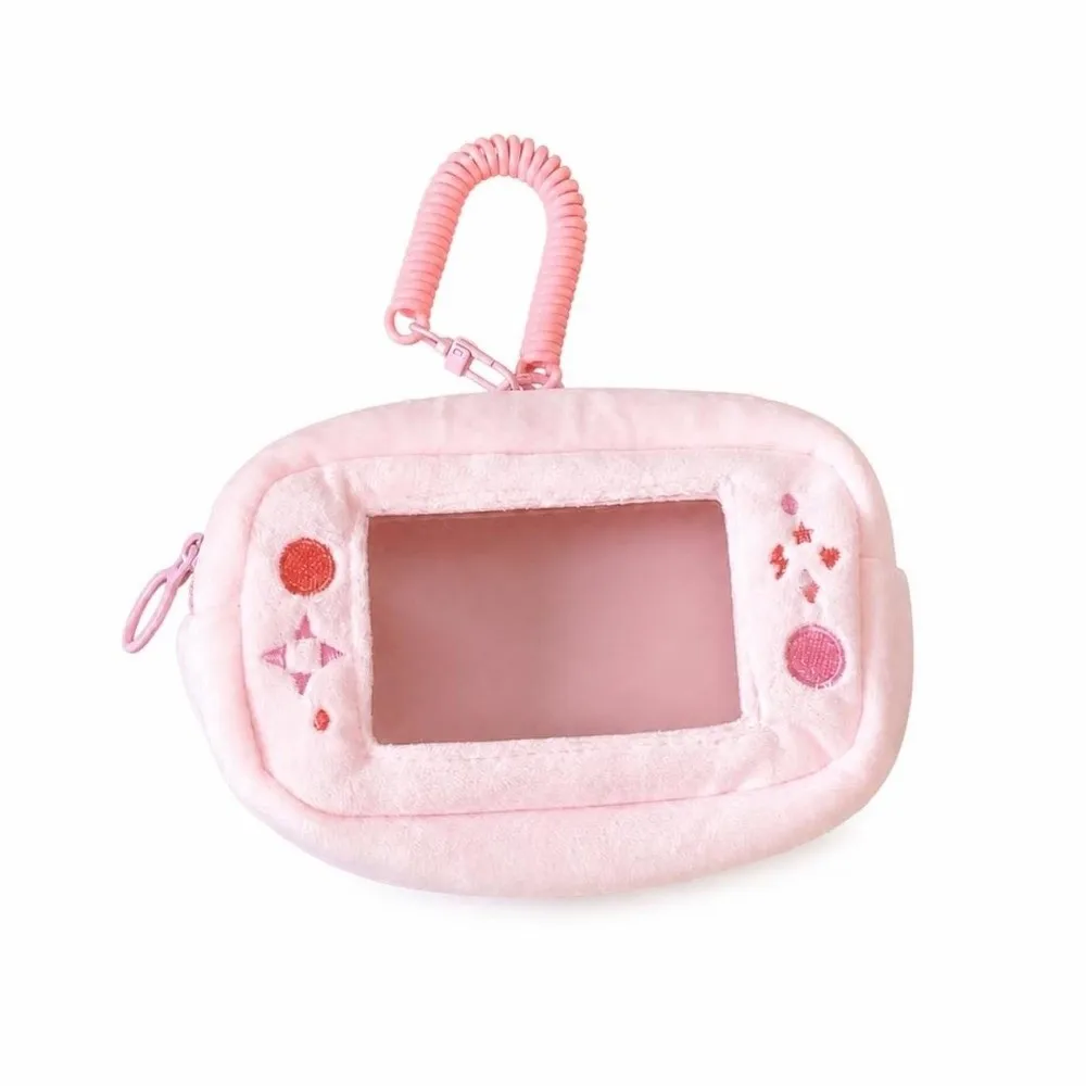 Durable Ita Bag Game Console Shaped Transparent Window Doll Display Pouch Figure Toy Storage Purse Gift