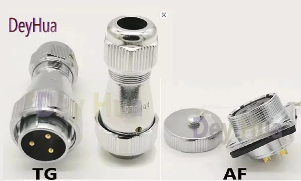 AOPULO Connector AF24K3Z 24J3TG 24J2 3 4 5 6 8 10 12 19Pin  Industrial plug TG metal nut fixed cable plug (24 type) IP66
