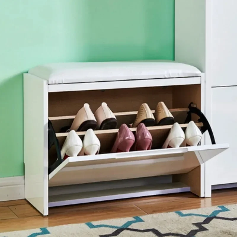 Shoes Organizer White Shoe Cabinet Tipping Entry Large Capacity Shoe Cabinet Large Capacity Closed Drawer Scarpiera Furniture