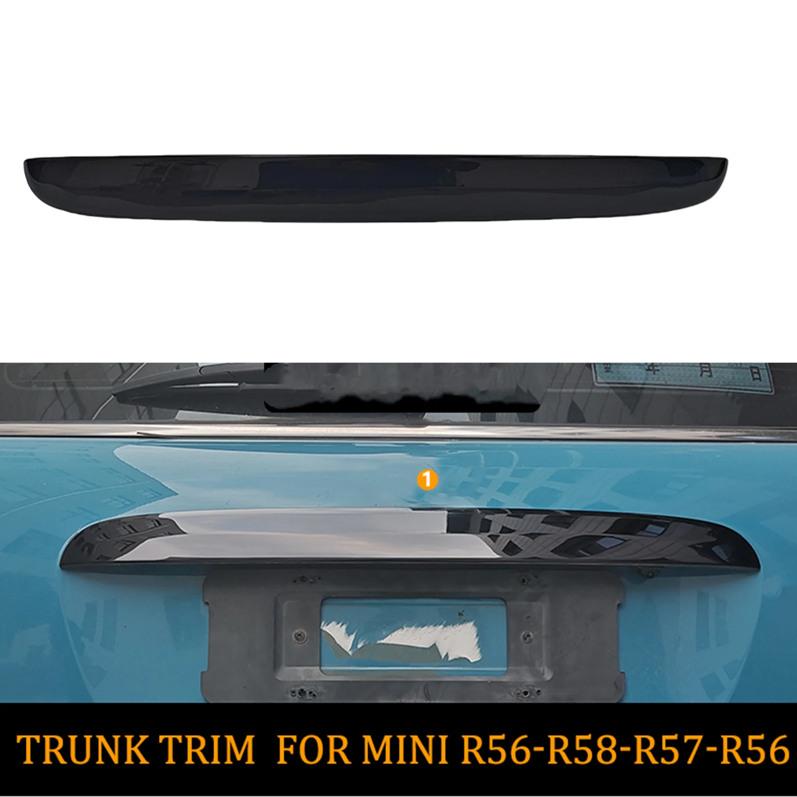 Rear Trunk Door Lid Cover Trim Tailgate Boot Strip 51132753603 51132753602 For MINI Cooper R56 R57 R58 Case Protector Decoration