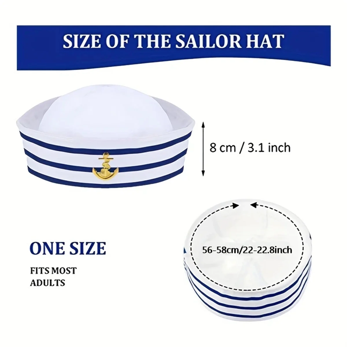 2pcs sailor hat and scarf set women men navy clothing blue and white sailor hat captain hat sailor scarf clothing
