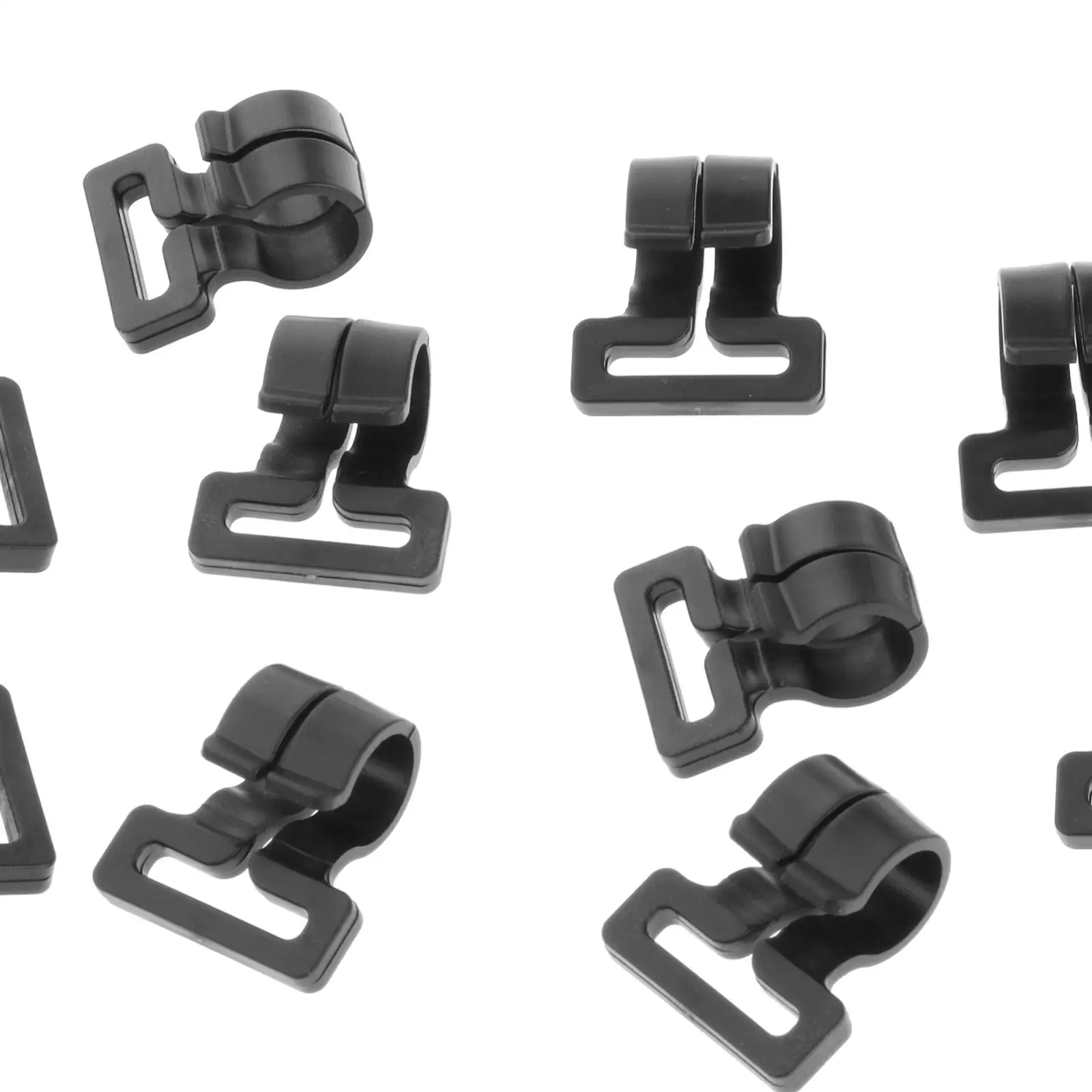 10 Pieces Camping Tent Pole Hook Awning Hooks Inner Hanger Clips Nylon High Quality Replacement Tent Pole Hooks With Bifurcation