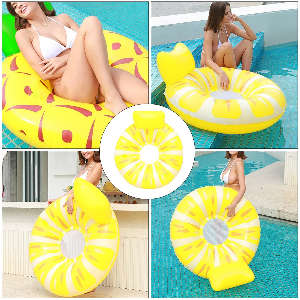 Aufblasbarer Frucht-Schwimmring aus dickem PVC – Leichter Reise-Schwimmreifen für den Pool – Sommergeschenk & Poolzubehör