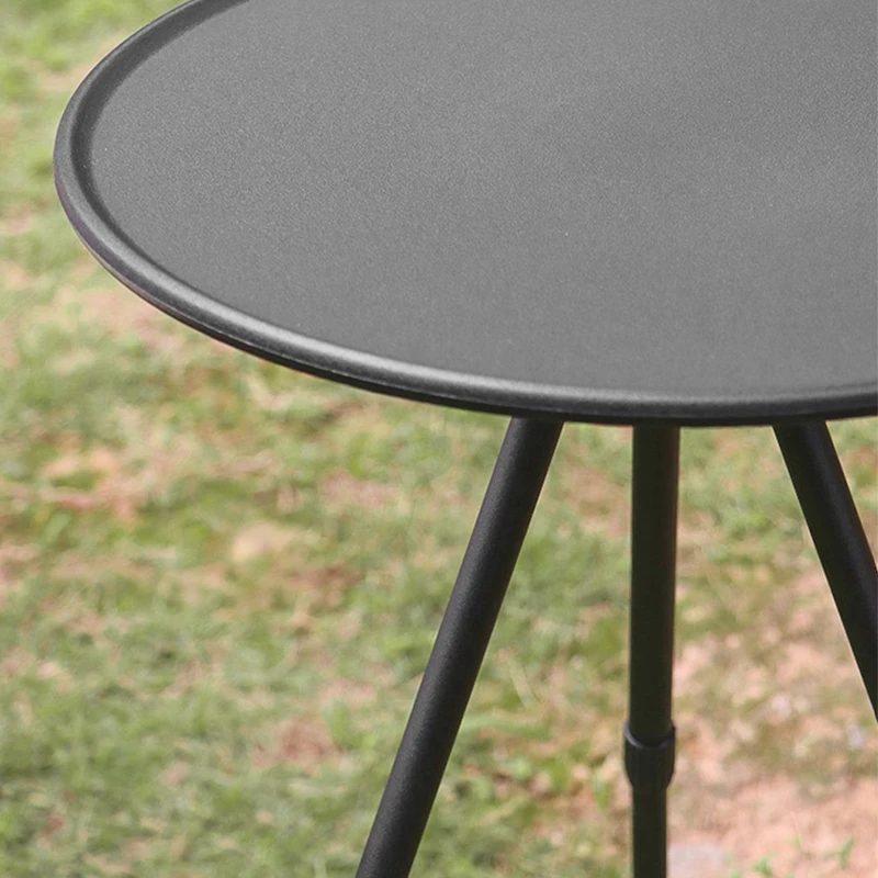 1pc Portable Outdoor Camping Table Aluminum Alloy Garden Table Folding Camping Picnic Table Ultra-light Round Table Adjustbale