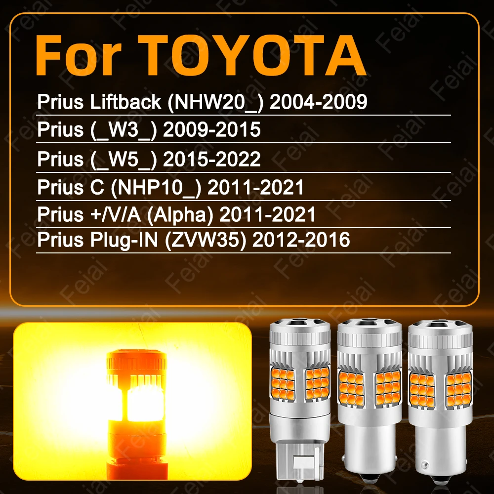 Turn Signal LED Indicator Light Bulb For Toyota Prius Plus V A C Alpha 2 3 4 Accessories XW50 ZVW30 ZVW35 ZVW30 ZVW50 XW30 Amber