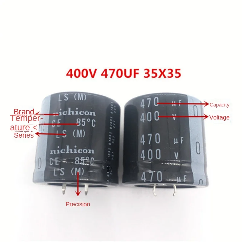 Capacitor eletrolítico, 400V, 470UF, 35X35, japonês, 1PC