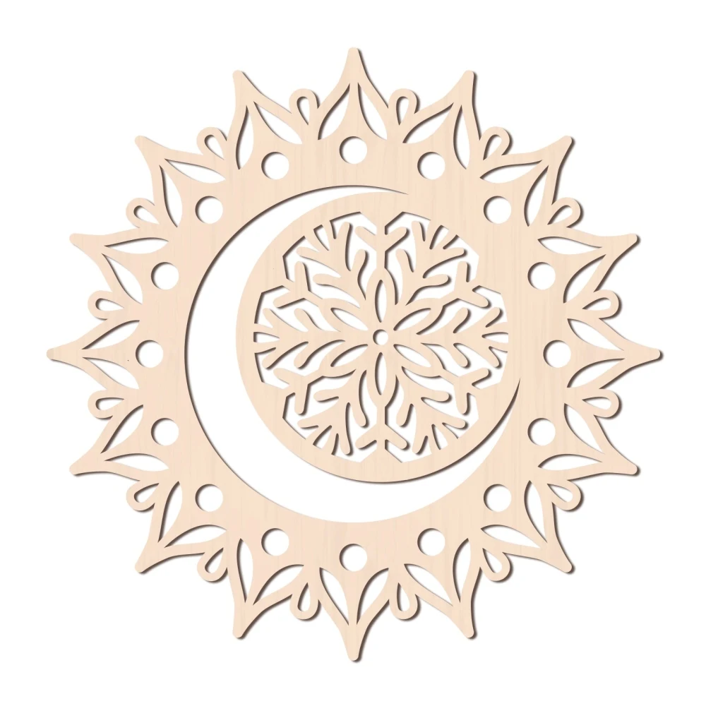 

Laser Cut Wooden Wall Sculpture Torus Wall Art Home Decor Meditation Symbol Yoga Hanging Artwork Flower of Life Pattern