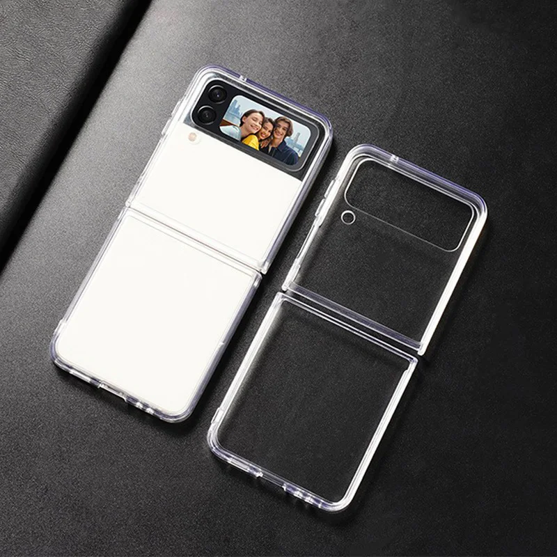 Shock Proof Clear Ultra Thin Soft TPU+PC Case for Samsung Galaxy Z Flip 4 5G Flip4 Z Flip3 Flip 3 Anti-Knock Z4 Phone Bag Cases