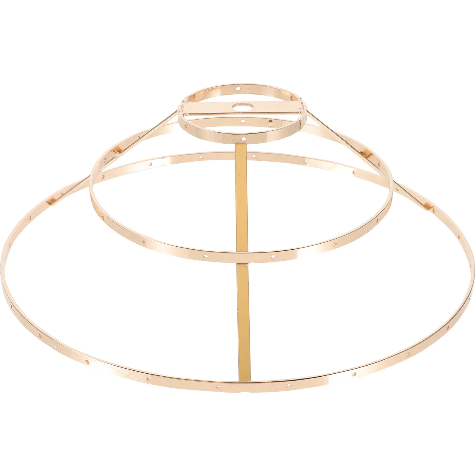 عاكس الضوء الإطار ضوء قفص الحرس الرجعية الحديد 3-Tier الظل حلقة دعم DIY بها بنفسك مصباح إصلاح حلقة خمر سلك غطاء المصباح #4