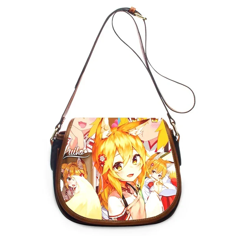 Anime the helpful fox senko san print new fashion Women Crossbody Bag Women Bags Zipper Shoulder Bag women shoulder bag