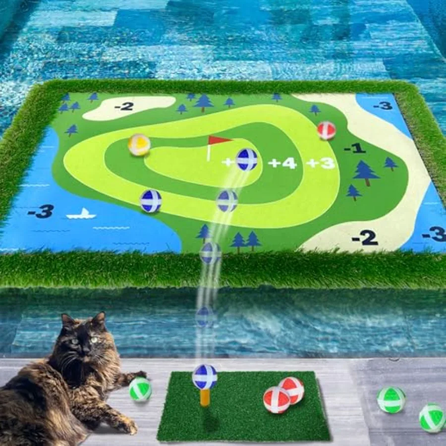 

Stable Floating Golf Green for Pool-35"x 24" Floating Chipping Green Practice Mat, Adult Fun Backyard Water Golf Games Gift, Su