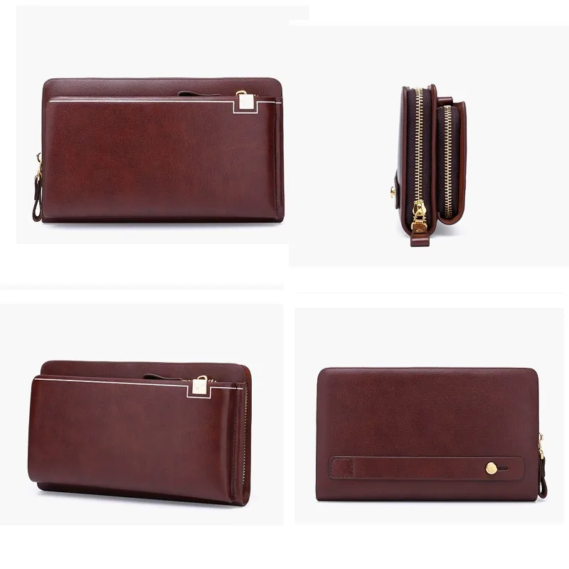 Casual men's Business Wallet PU Card bag Handbag long chmap bags bolsos para hombre sacoches clutch