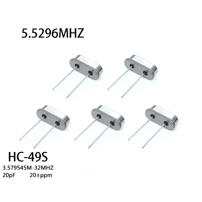 10pcs/LOT 5.5296M Quartz Resonator Passive Crystal Oscillator HC-49S 5.5296 MHz 49S 5.5296MHz