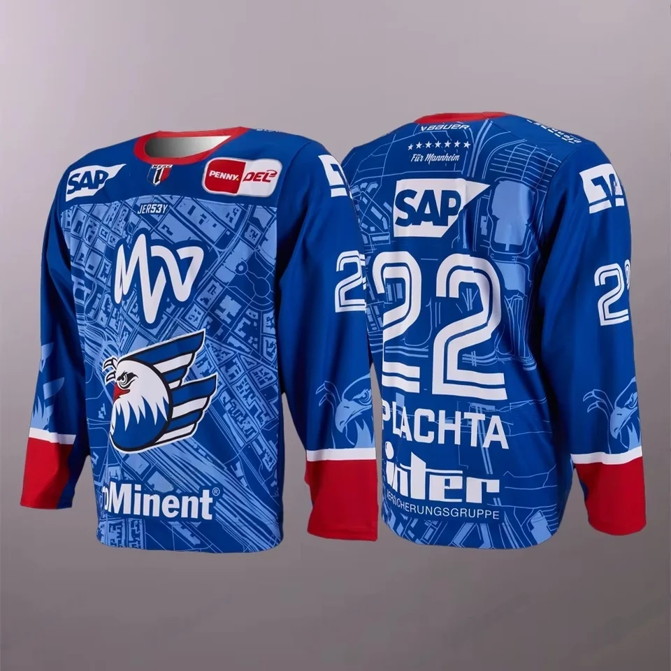 DEL Adler Mannheim Home 2026-27 German Hockey Jersey 3D Print Crew