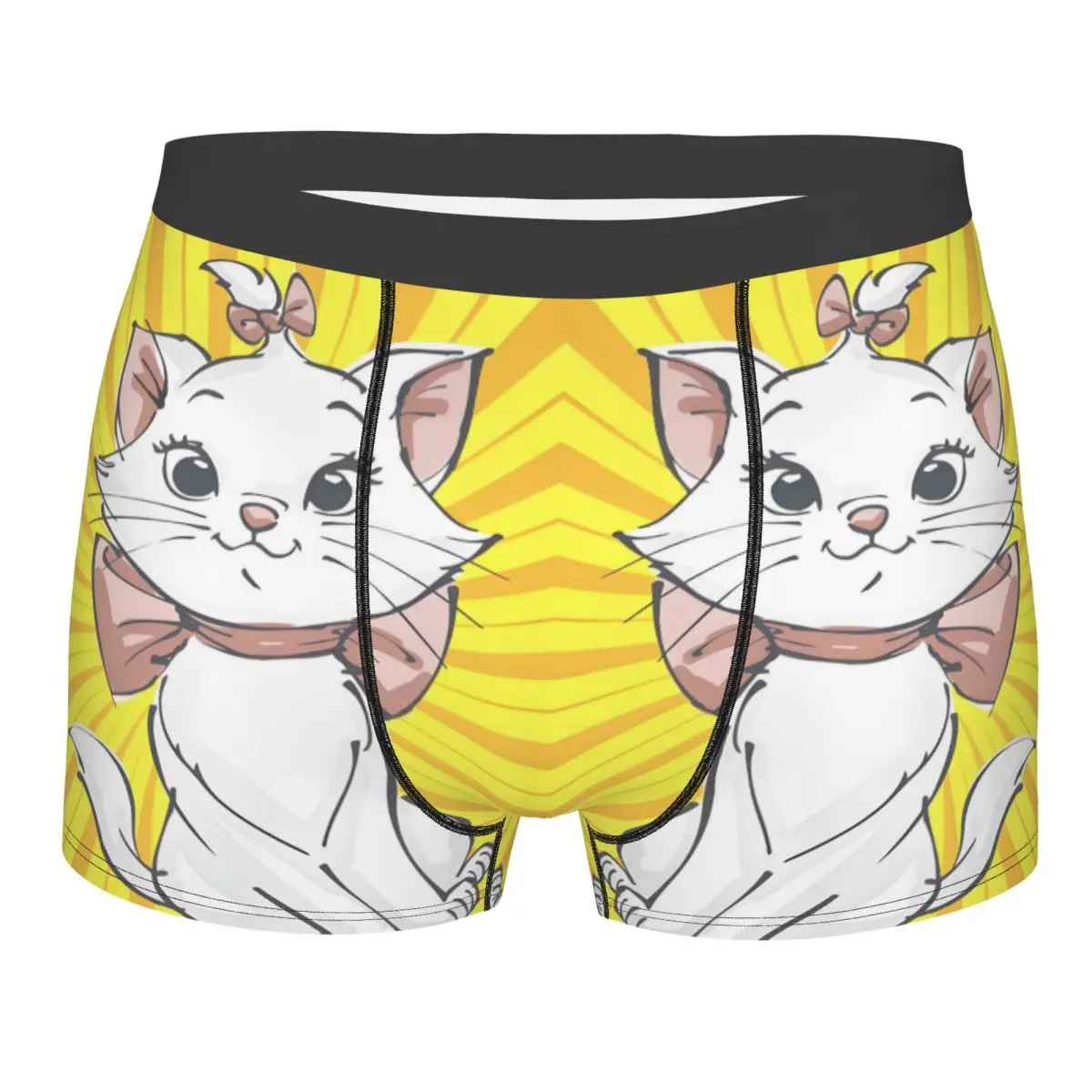 

Custom Cartoon Marie Cat Boxers Shorts Men's Funny Animal Briefs Underwear Funny Underpants