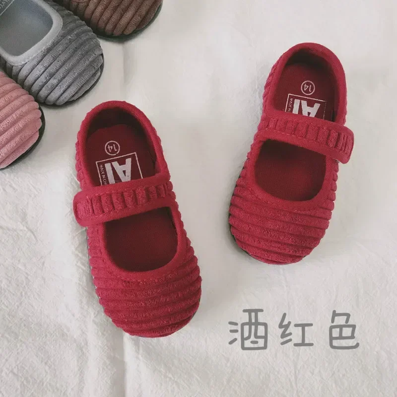 Zapatillas Child Casual Shoe Shallow Mouth Girl Canvas Shoe Baby Walking Shoes Velvet Kindergarten Sports Shoe Child Shoes Tenis