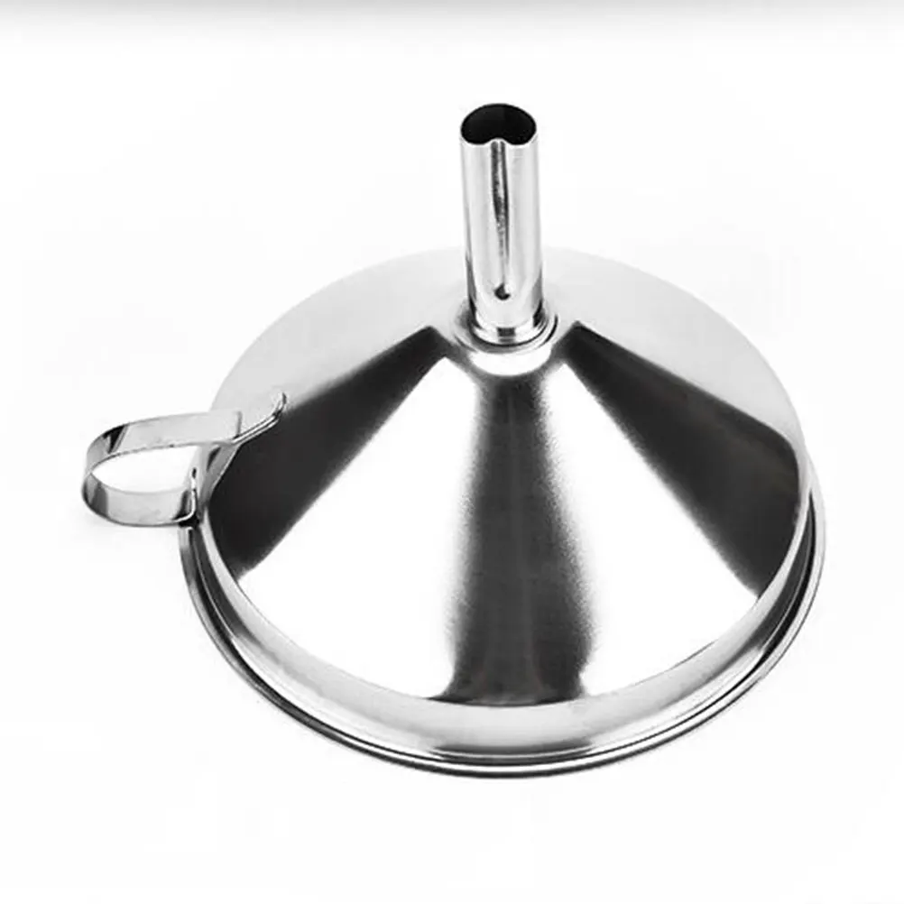 

Stainless Steel Funnel Cooking Oil Filter Large Mesh Strainer Soy Sauce Big Mouth