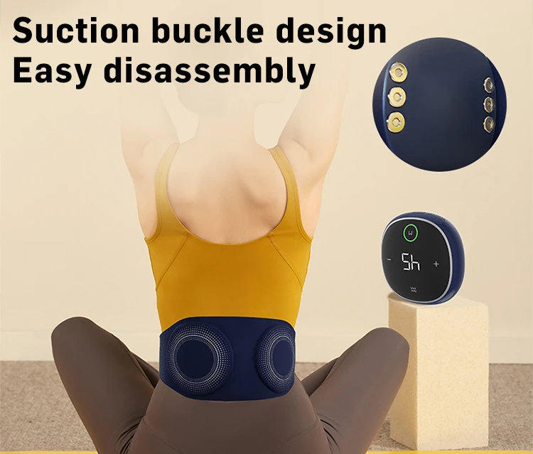 Portable Electric Warming Vibrating Fat Burning Belt, Abdominal Belly Waist Slimming Massager, Weight Loss Fitness Tool